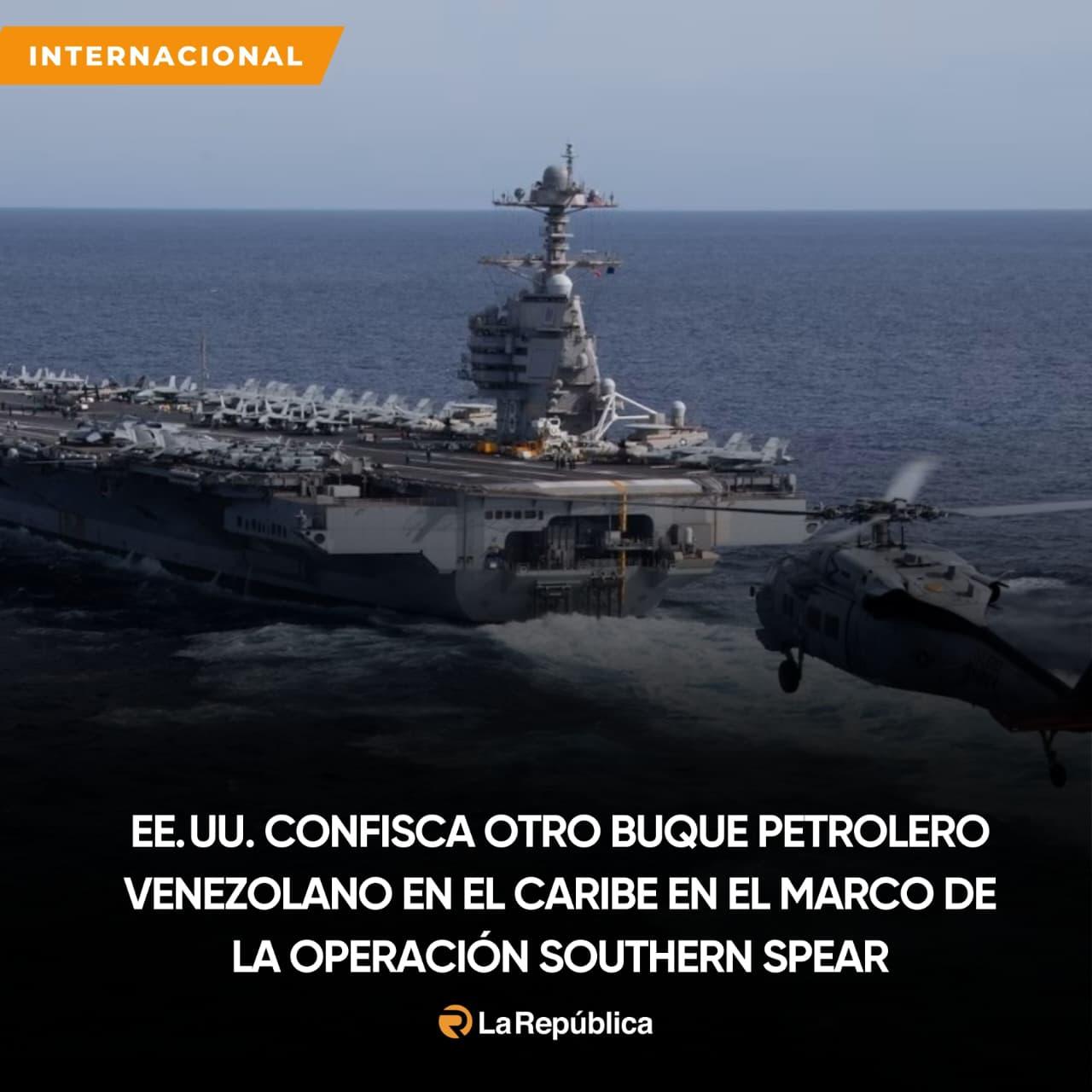 Las fuerzas estadunidenses interceptaron este jueves al petrolero Verónica, vinculado a Venezuela, en una operación coordinada al amanecer e - Cover Image
